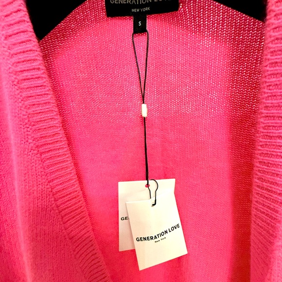 NWT Generation Love Hot pink cardigan in size small. - Picture 9 of 12